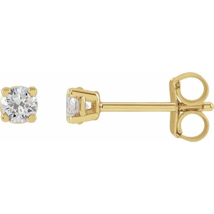 Simple Stud Earrings For Teens-14K Yellow 1/3 CTW Lab-Grown Diamond Stud Earrings