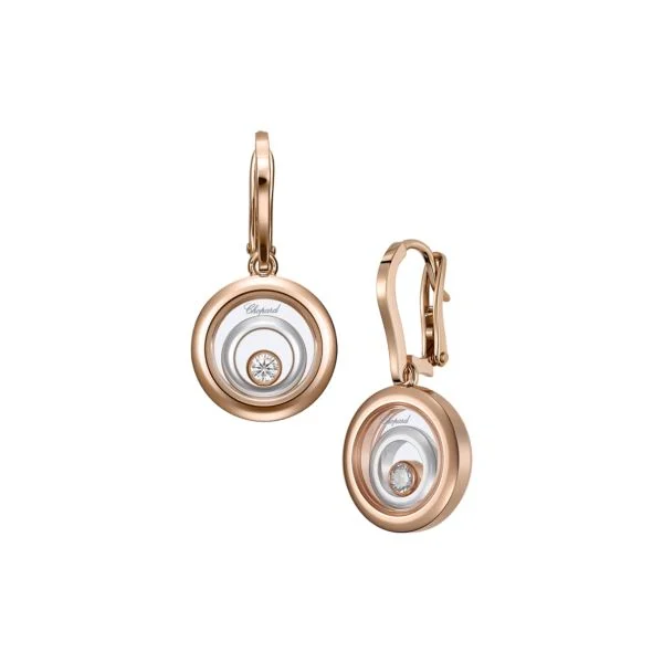 Statement Earrings For Boho Style-Happy Spirit Rose Gold Earrings