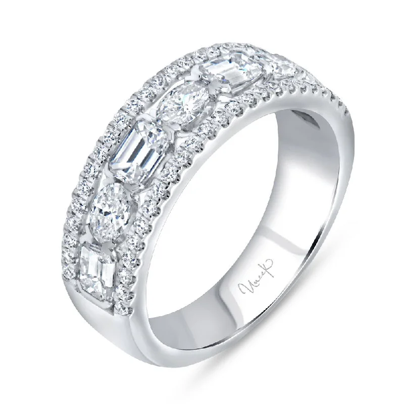 Custom Diamond Wedding Rings For Bridesmaids-Uneek Signature Collection 3-Row Anniversary Ring