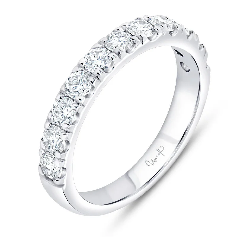 Unique Wedding Bands With Personalized Engravings-Uneek Timeless Collection 1-Row Wedding Ring