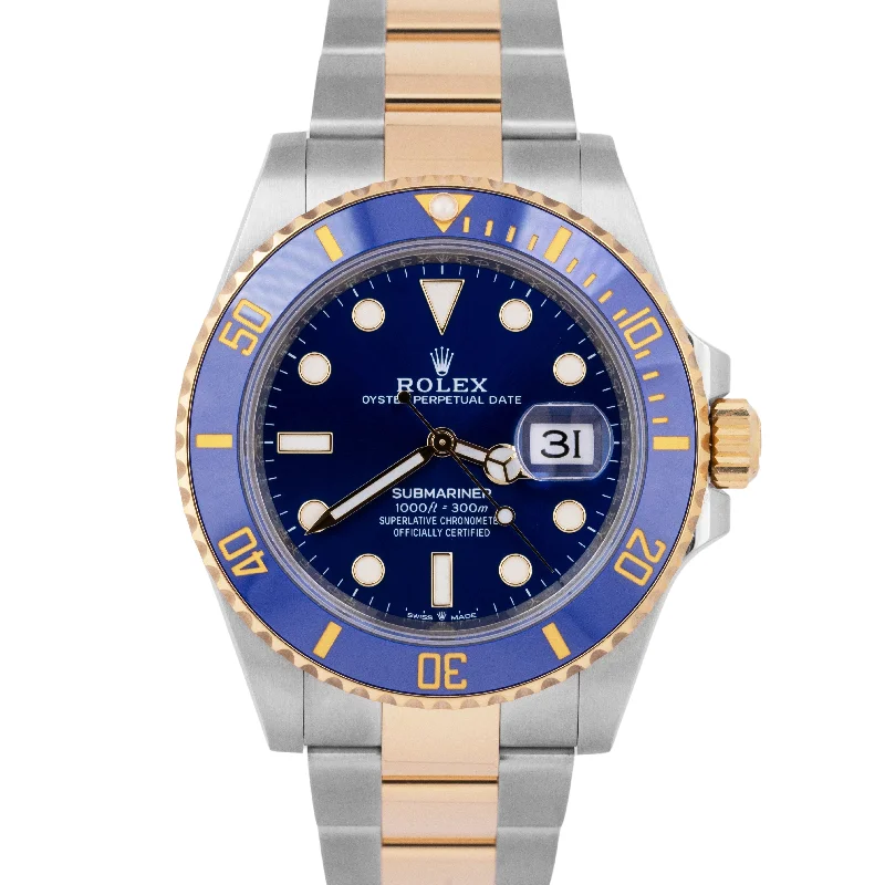 Smart Watches For Fitness Tracking-UNWORN DECEMBER 2024 Rolex Submariner 41mm Cermaic Two-Tone Blue 126613 LB BOX