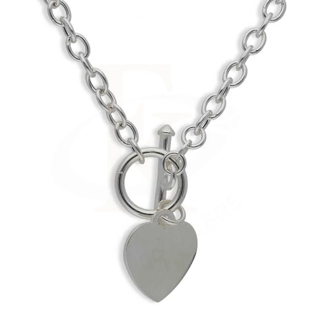 Simple Crystal Pendant Necklace For Weddings-Sterling Silver 925 Heart Shaped Necklace - FKJNKLSL2984