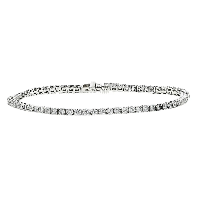 Stylish Gold Link Bracelets-Platinum Diamond Tennis Bracelet