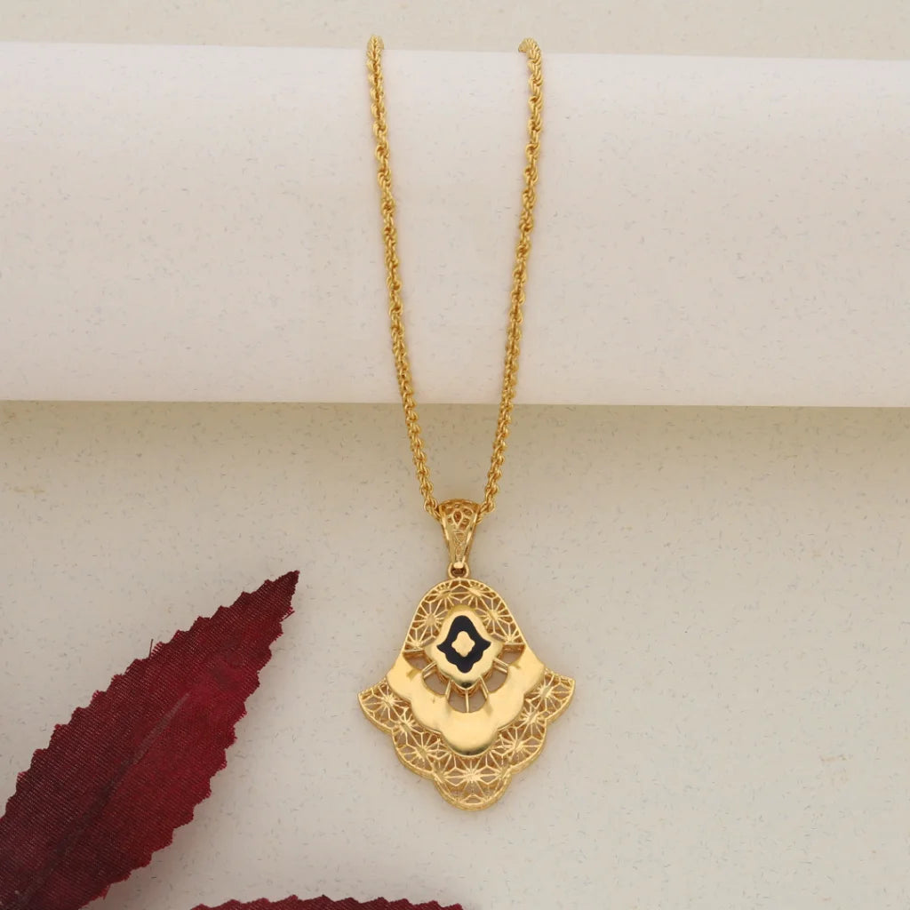 Personalized Pendant Necklace For Fashionistas-Gold Necklace (Chain With Gold Pendant) 21KT- FKJNKL21K7631