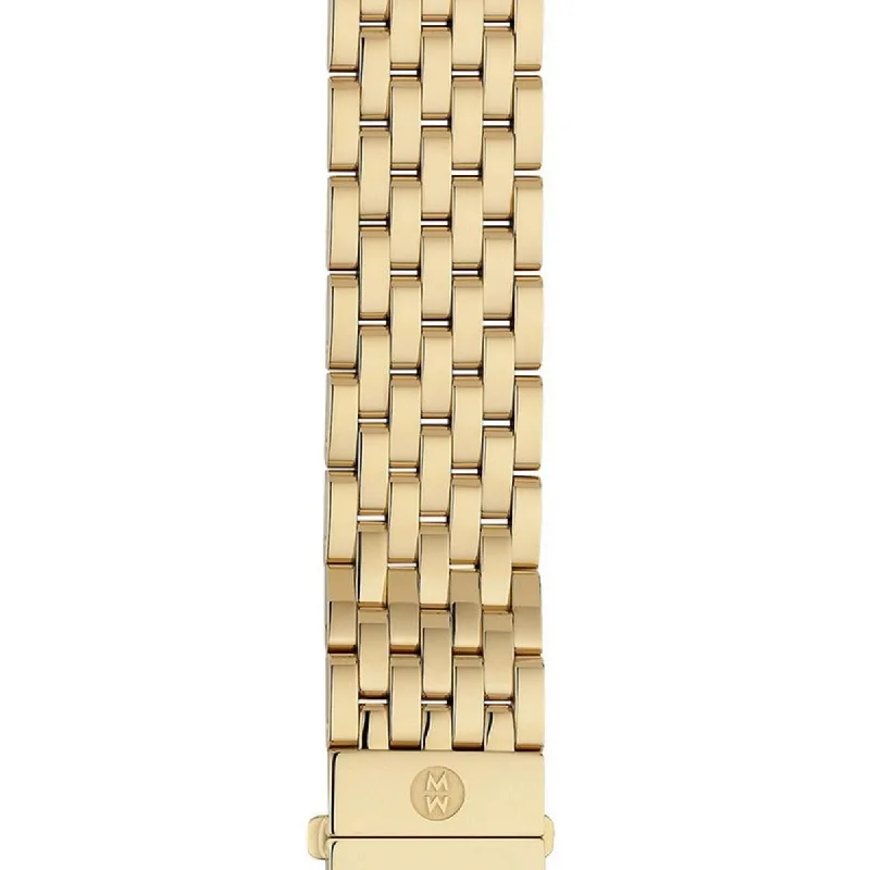 Gold And Silver Bracelets Set-MICHELE 18mm Steel Bracelet Women's Watch Band MS18AU246710