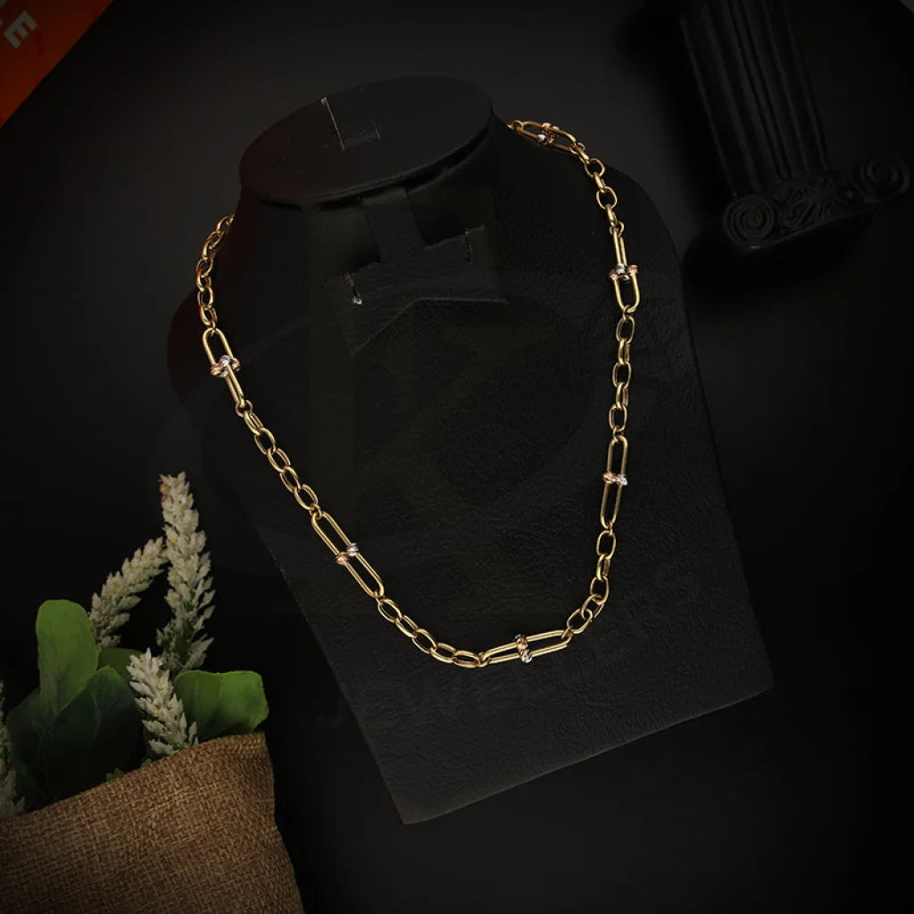 Unique Gold Necklace For Special Gifts-Gold Hardware Link Necklace 18KT - FKJNKL18K5527