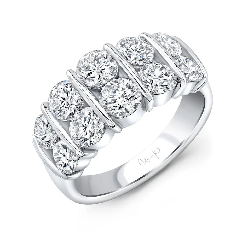 Personalized Custom Rings For Fashion-Forward Brides-Uneek Signature Collection 2-Row Fashion Ring