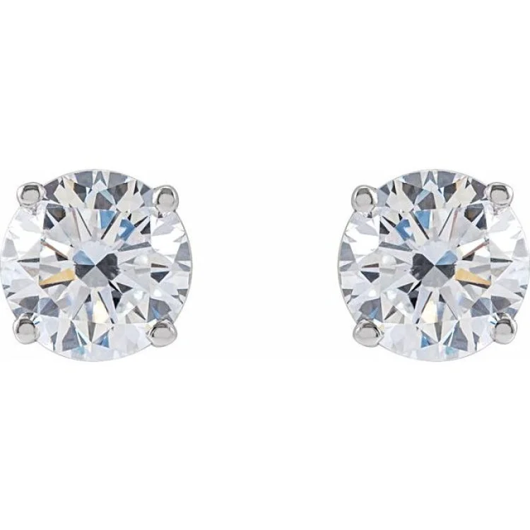 Vintage-Inspired Earrings For Brides-14K White 1 1/2 CTW Lab-Grown Diamond Stud Earrings