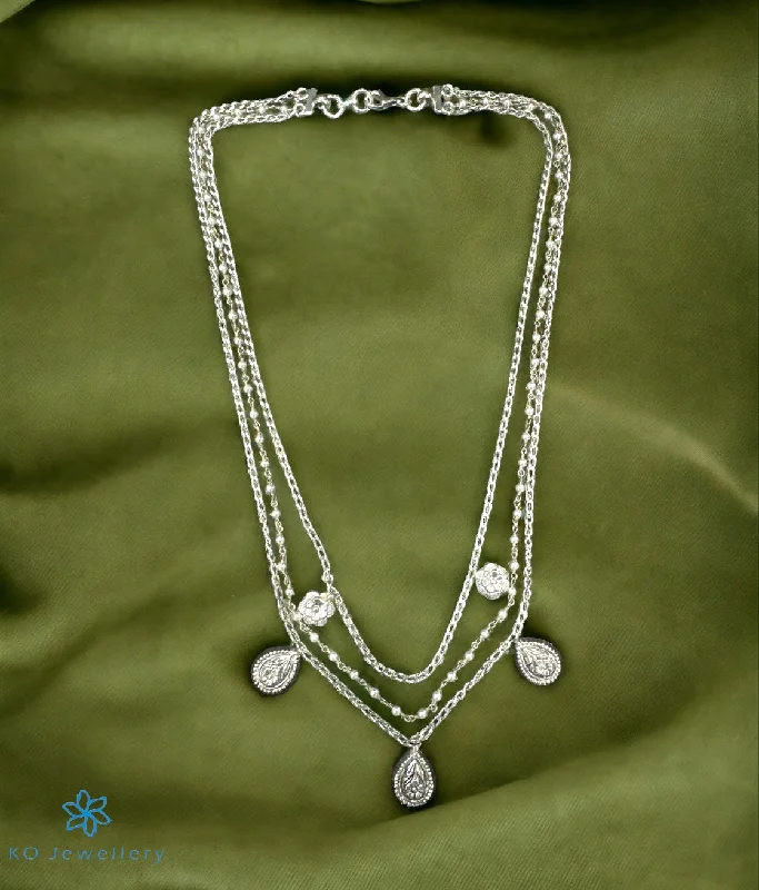 Elegant Diamond Necklace For Brides-The Ashish Silver Layered Necklace