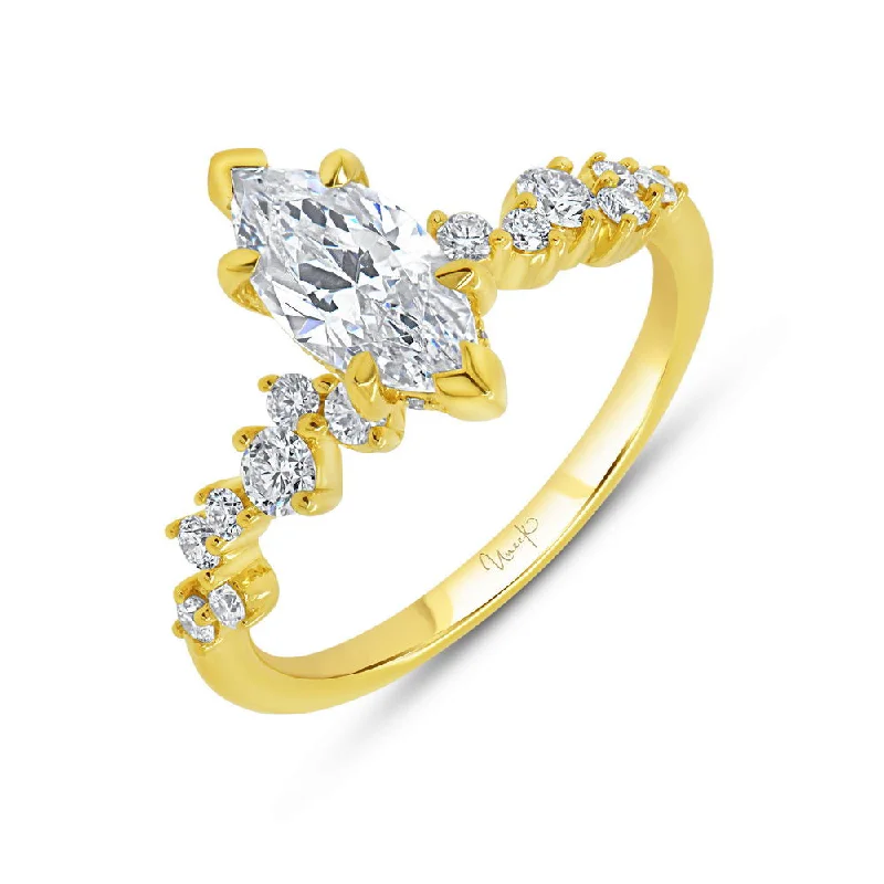 Trendy Gemstone Rings For Engagement Gifts-Uneek Us Collection Solitaire Marquise Engagement Ring