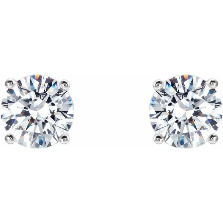 Sparkly Earrings For Formal Events-14K White 2 CTW Lab-Grown Diamond 4-Prong Stud Earrings