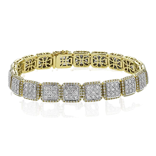 Statement Jewelry Bracelets For Women-Bracelet in 18k Gold with Diamonds LB2481