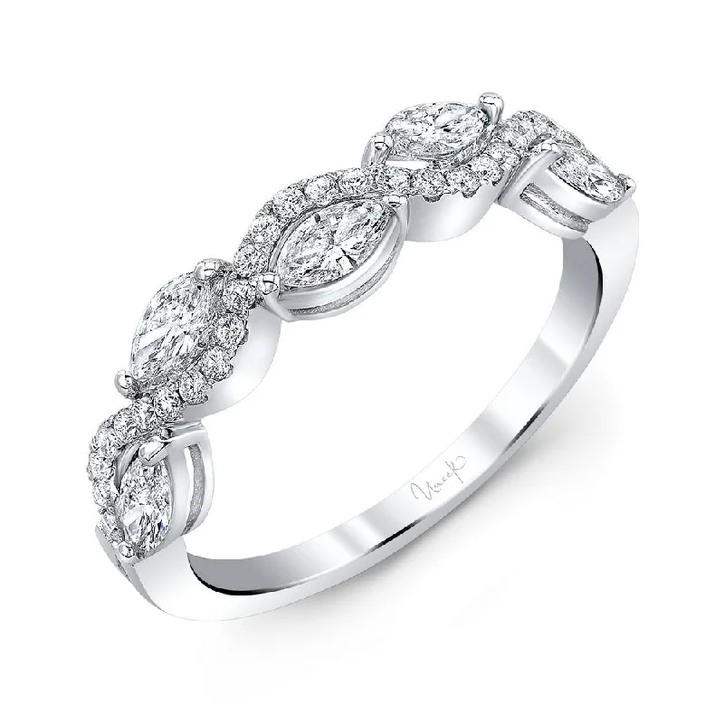 Sparkling Wedding Rings With Colored Diamonds-Uneek Stackable Collection Marquise Diamond Anniversary Ring