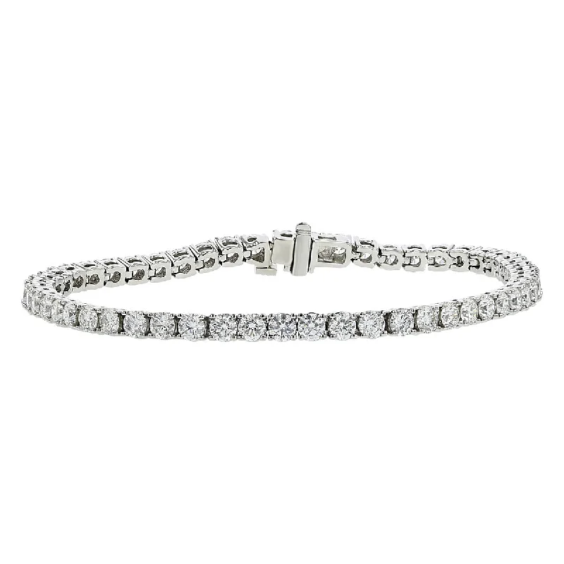 Simple Gemstone Bracelets For Women-Platinum Diamond Tennis Bracelet