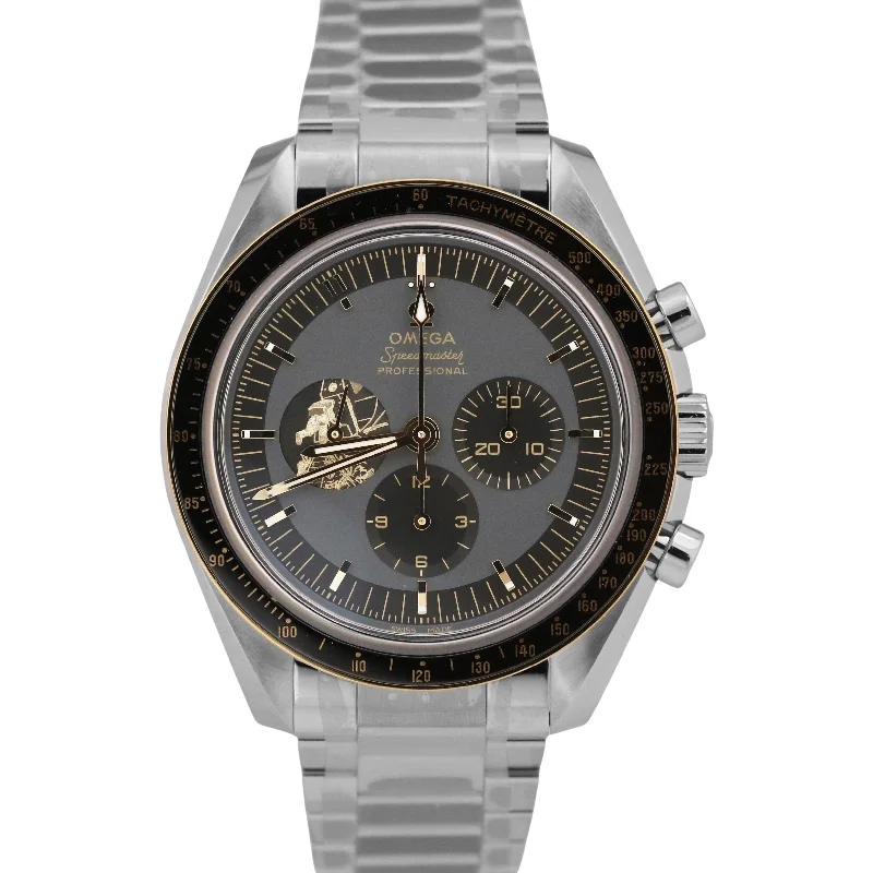 Gold Plated Watches For Women-NEW STICKERED Omega Speedmaster Apollo 50th Anniversary 310.20.42.50.01.001 BOX