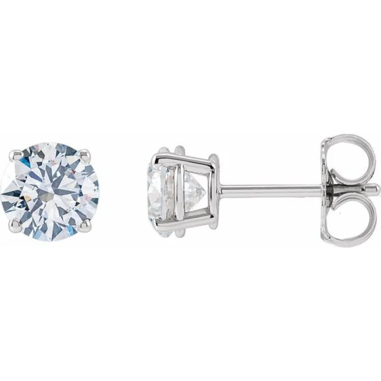 Sparkling Earrings For Day Wear-14K White 1 1/4 CTW Lab-Grown Diamond Stud Earrings