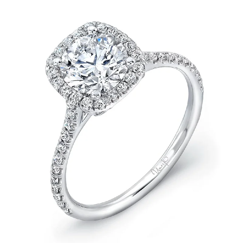 Classic Solitaire Engagement Rings For Brides-Uneek Best of the Best Collection Halo Engagement Ring