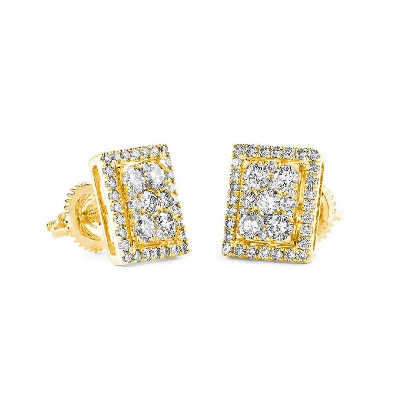 Vintage-Inspired Earrings With Pearls-Brick Pave Halo Earrings