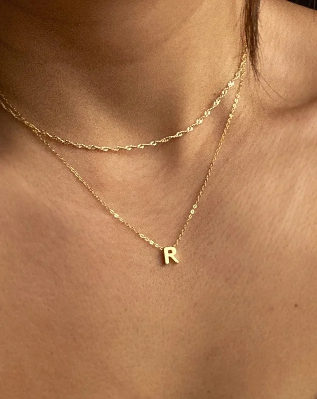 Trendy Heart Pendant Necklace For Special Gifts-R - Alphabet Necklace