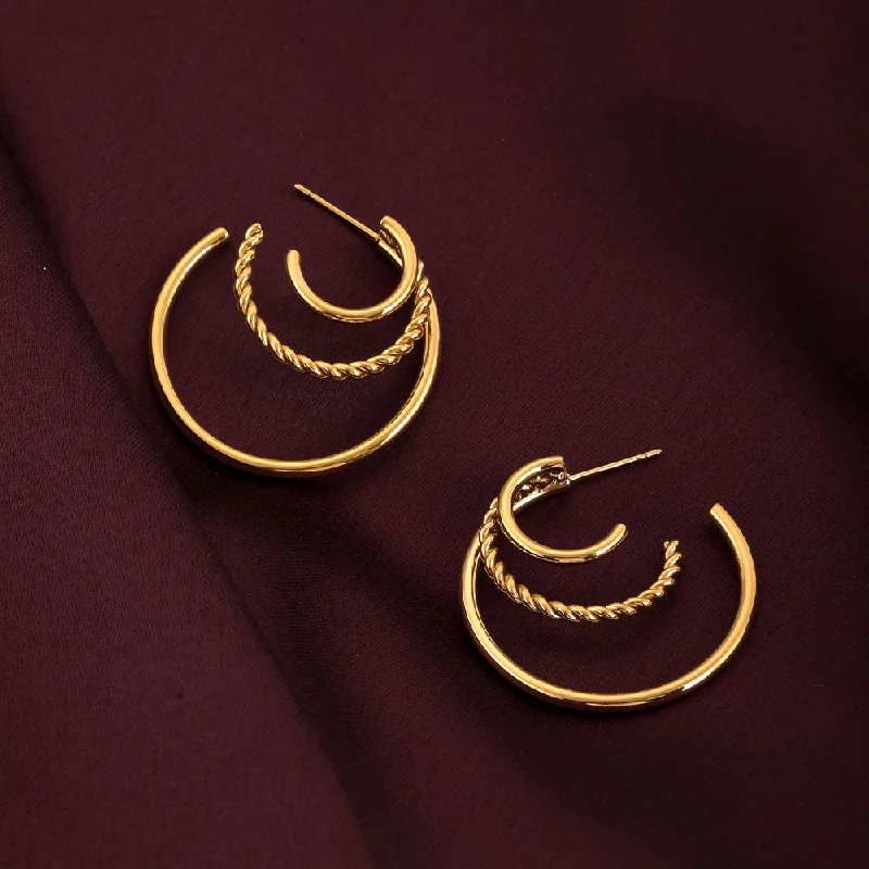 Classic Earrings With Pearls For Formal Attire-Golden Whirlwind Dangler Earrings