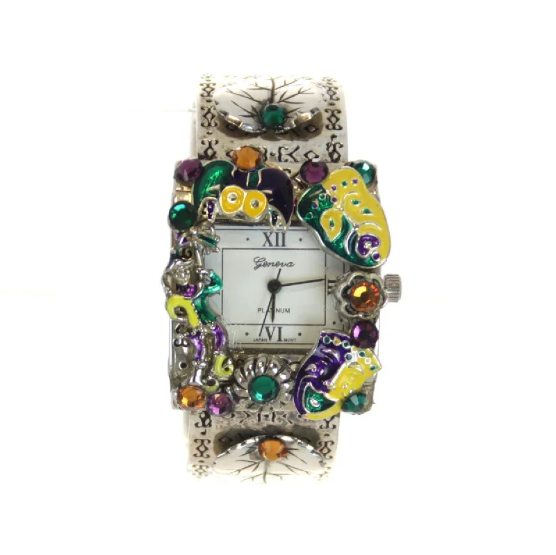 Luxury Watches With Skeleton Dials-Watch Cuff Mardi Gras