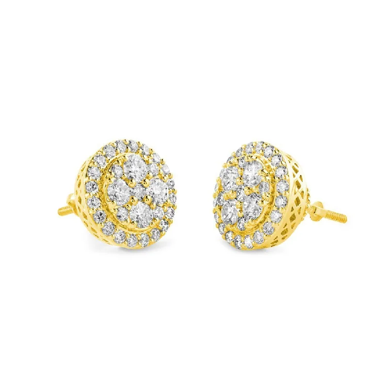 Trendy Hoop Earrings For Fashionable Look-Cluster Halo Earrings