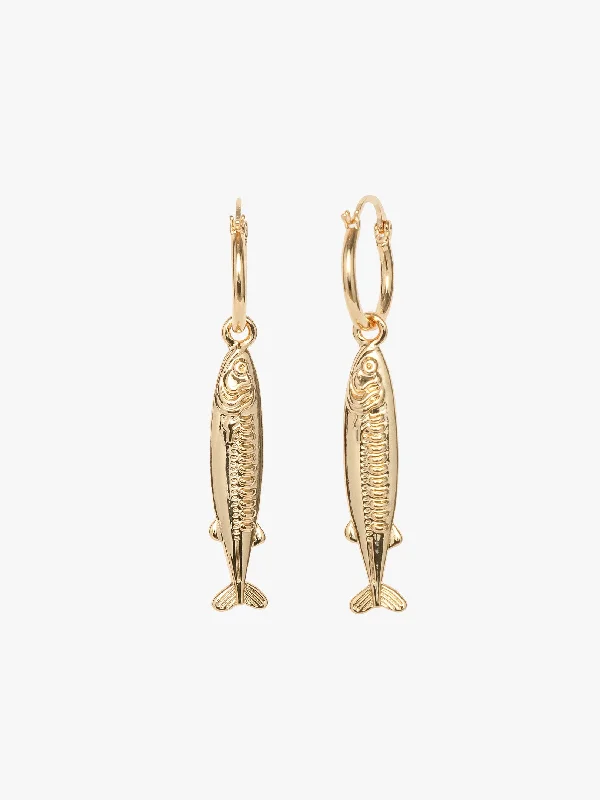 Colorful Earrings For Fashion Lovers-Anchovy Earrings - Gold