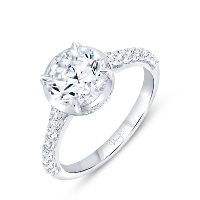 Luxury Engagement Rings With Diamonds For Brides-Uneek Alexandria Collection Halo Round Engagement Ring