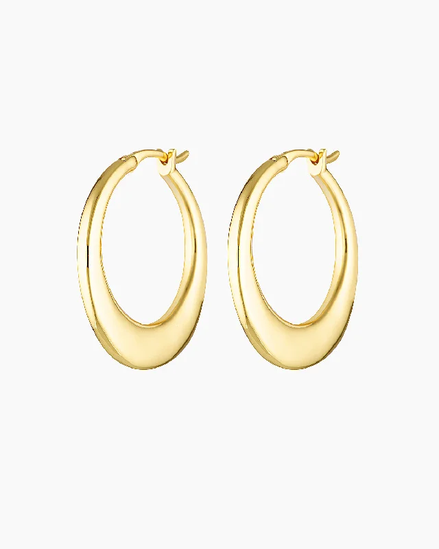 Silver Earrings For Bridesmaid Jewelry-LULU HOOPS