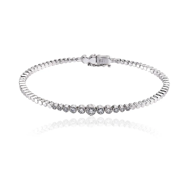 Custom Initial Bracelets For Women-SPRYNGS/0.39CT DIAMOND BRACELET BVB1042W