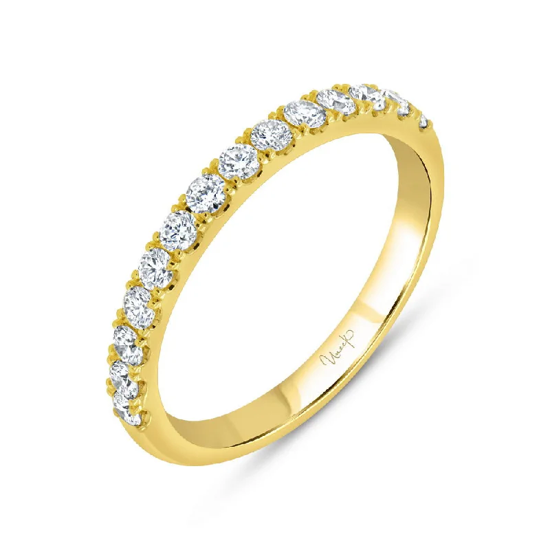 Elegant Gold Rings For Wedding Day Gifts-Uneek Alexandria Collection Straight Wedding Ring