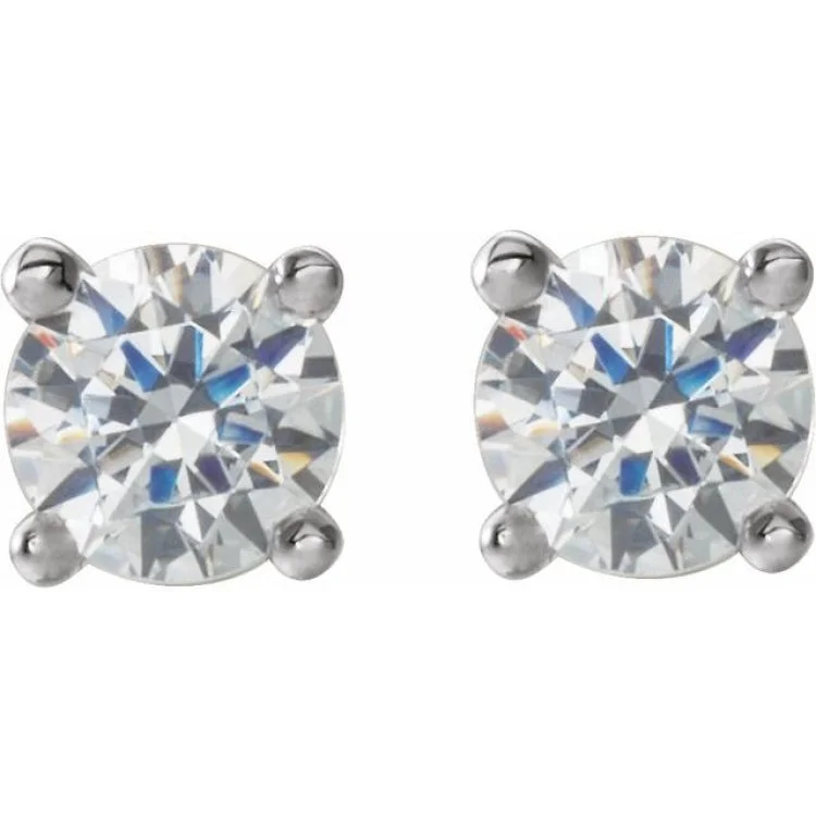 Colorful Crystal Earrings For Day Wear-14K White 1/6 CTW Lab-Grown Diamond Stud Earrings