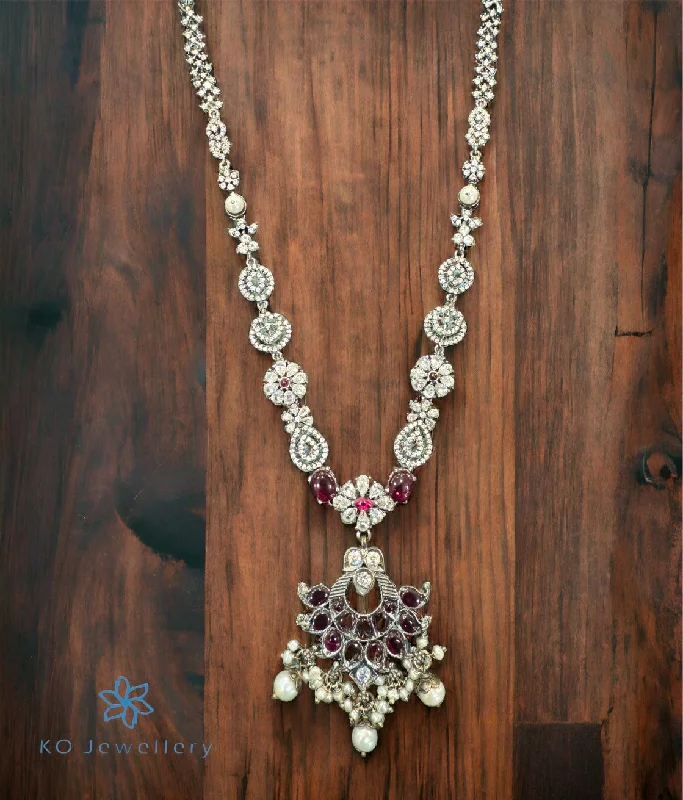 Vintage-Inspired Necklace For Bridesmaids-The Ekah Silver Necklace (Bright Silver)