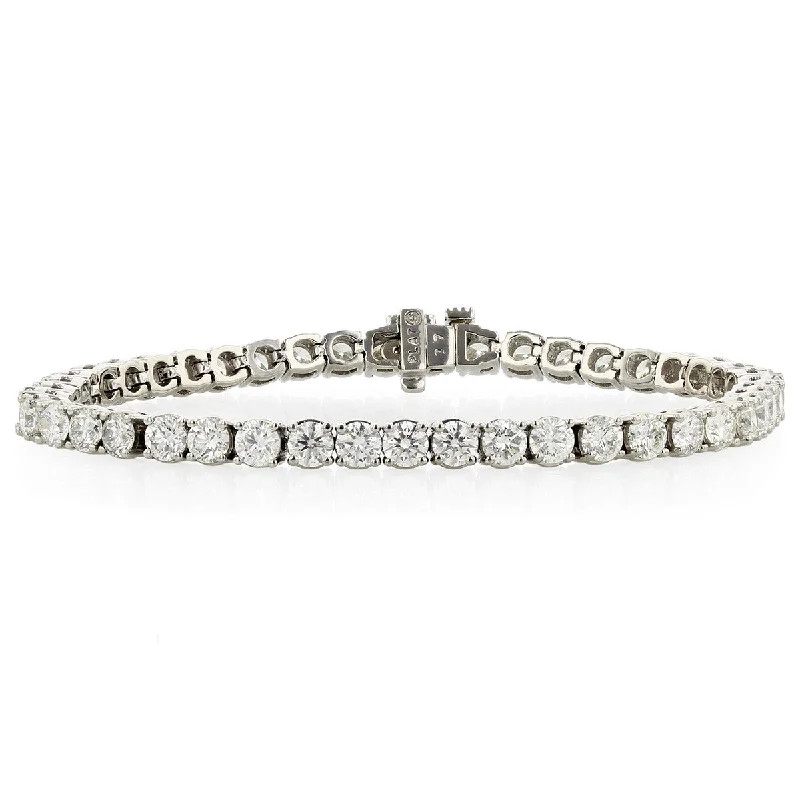 Personalized Bracelets For Best Friends-Platinum Diamond Tennis Bracelet