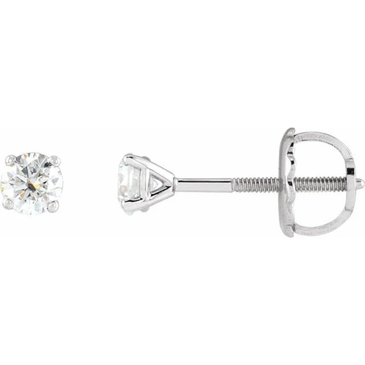 Stylish Stud Earrings For Casual Look-14K White 1/4 CTW Natural Diamond Cocktail-Style Earrings