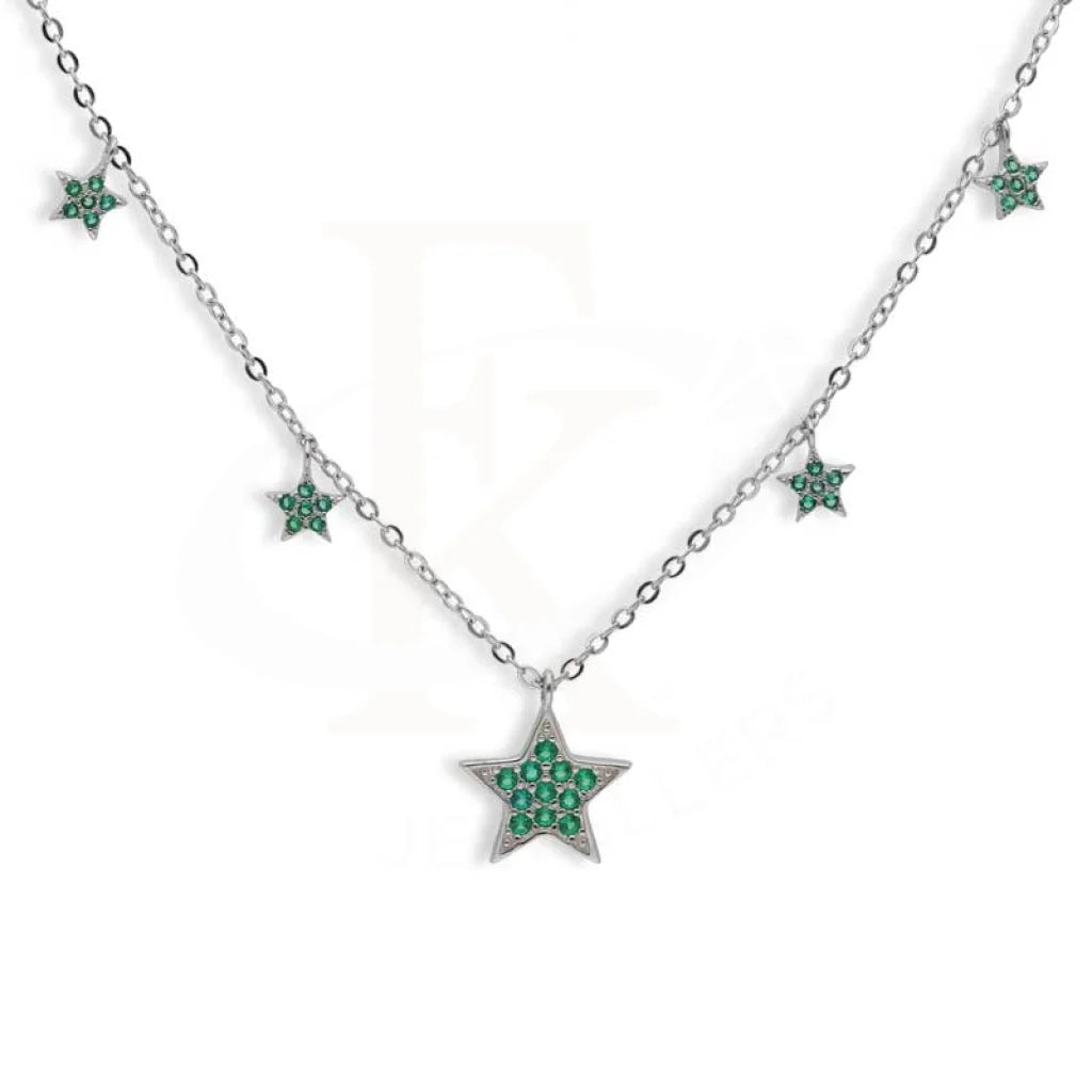 Elegant Long Necklace For Fashionistas-Sterling Silver 925 Stars Shaped Necklace - FKJNKLSL2972