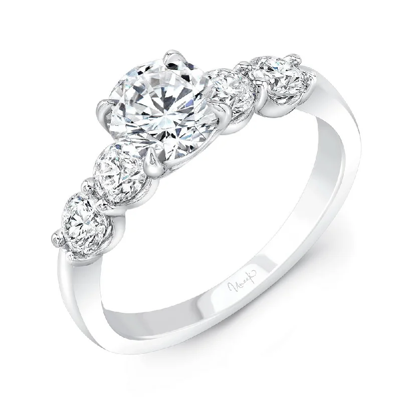 Sparkling Custom Engagement Rings For Modern Brides-Uneek Timeless Collection Straight Round Engagement Ring