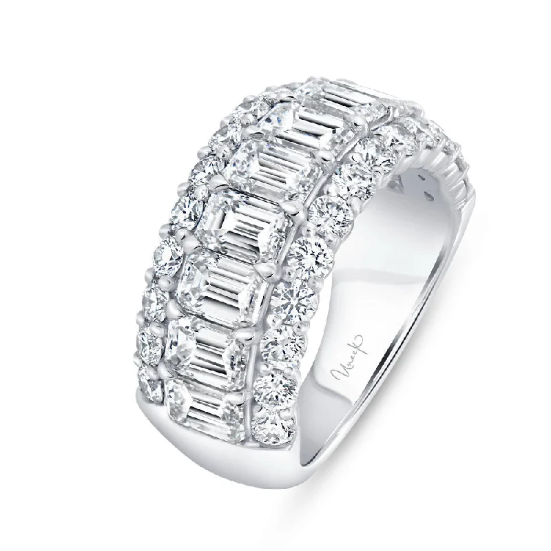 Elegant Stacking Wedding Rings For Bridesmaids-Uneek Signature Collection 3-Row Anniversary Ring