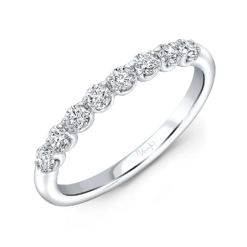 Sparkling Wedding Bands For Bridesmaids-Uneek Timeless Collection 1-Row Round 0 Wedding Ring