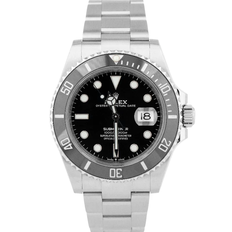 Classic Analog Watches For Women-UNWORN 2024 Rolex Submariner Date 41mm Stainless Ceramic Watch 126610 LN BOX