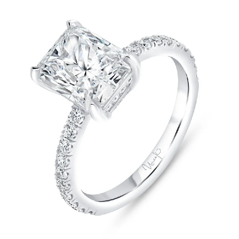 Luxury Diamond Wedding Rings For Bridesmaids-Uneek Signature Collection Straight Radiant Diamond Engagement Ring