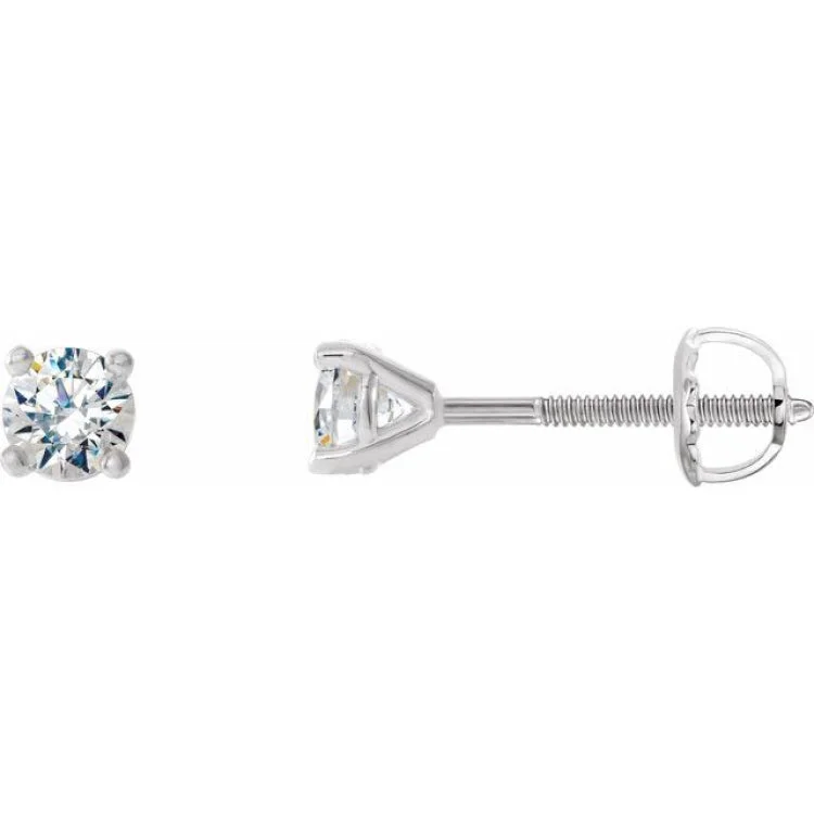 Crystal Stud Earrings For Elegant Look-Platinum 1/8 CTW Natural Diamond Cocktail-Style Earrings