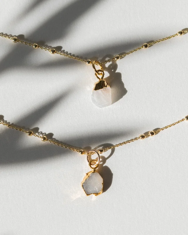 Luxury Gold Necklace For Fashion Week-June | Moonstone Necklace