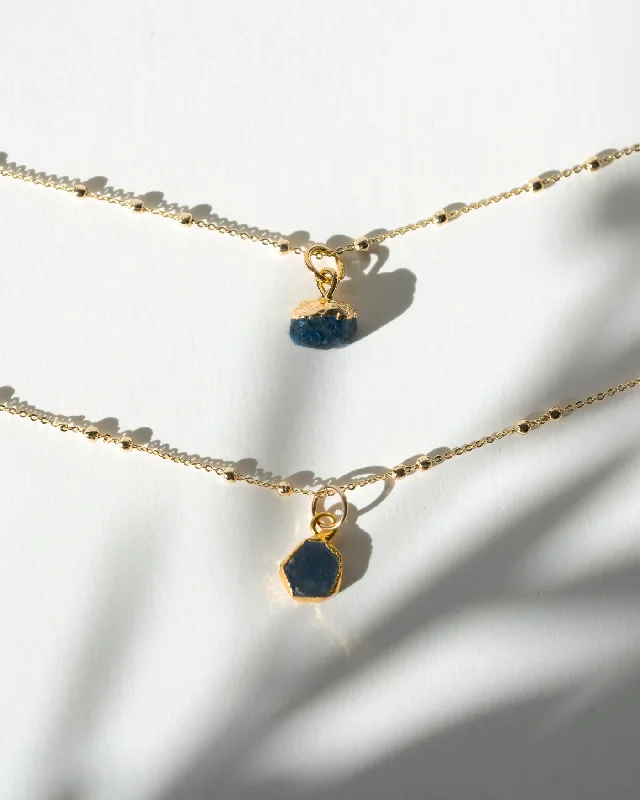 Elegant Heart Pendant Necklace For Special Events-September | Sapphire Necklace