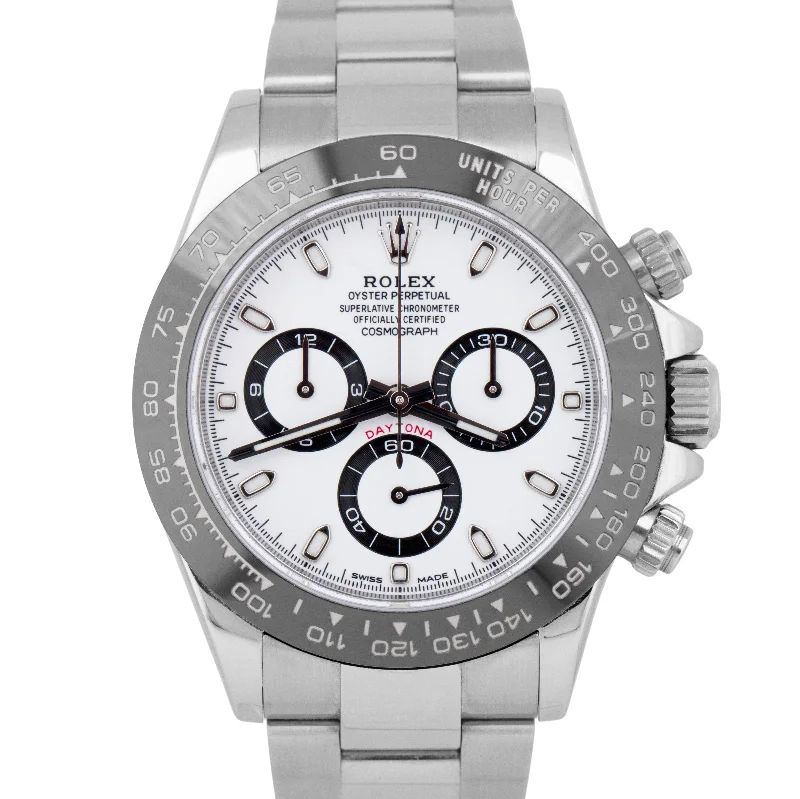 Elegant Watches For Women’s Fashion-MINT PAPERS Rolex Daytona Cosmograph 40mm Stainless PANDA Watch 116500 LN BOX