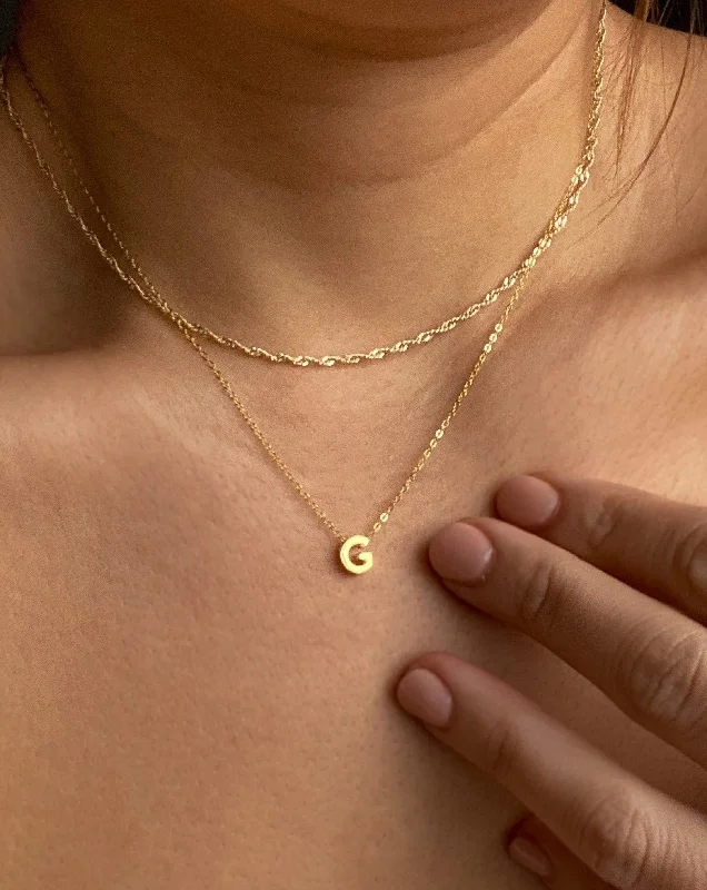 Custom Heart Necklace For Personalized Jewelry-G - Alphabet Necklace