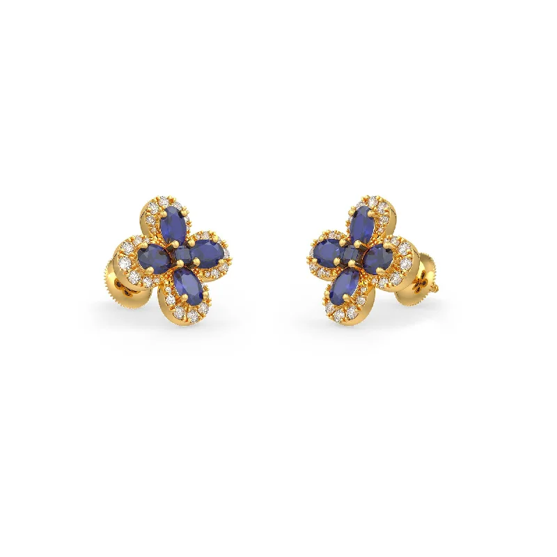 Fashionable Beaded Earrings For Events-Le Bleu Earrings