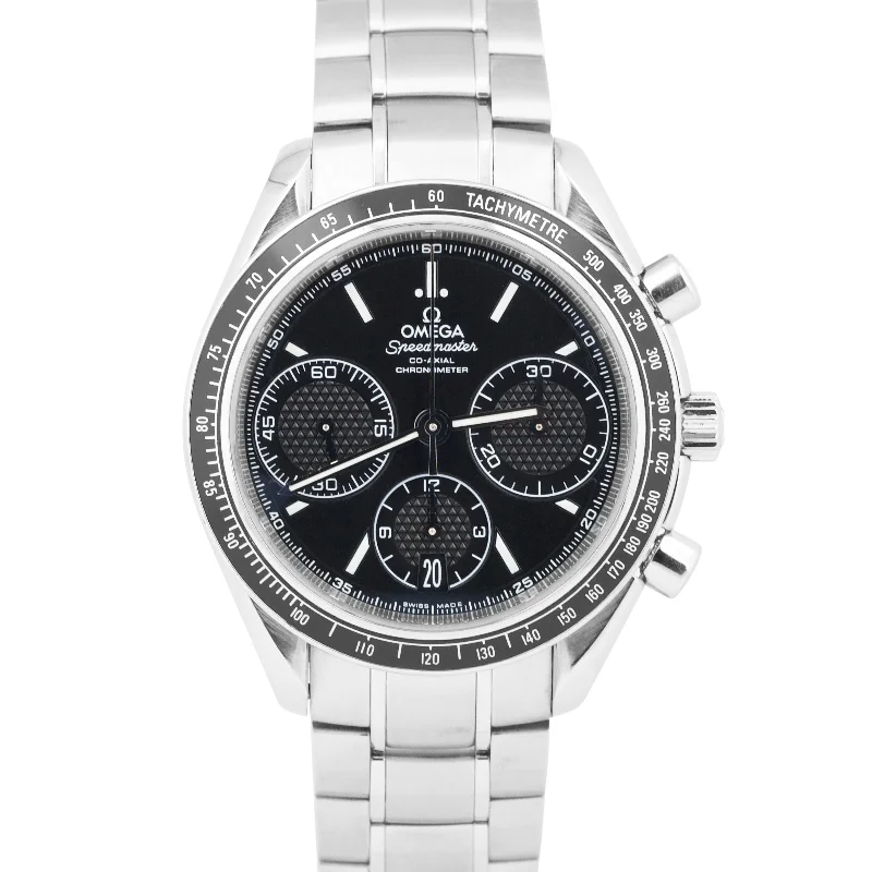 Men’s Chronograph Watches-MINT Omega Speedmaster Racing Stainless Steel 40mm Watch 326.30.40.50.01.001 BOX