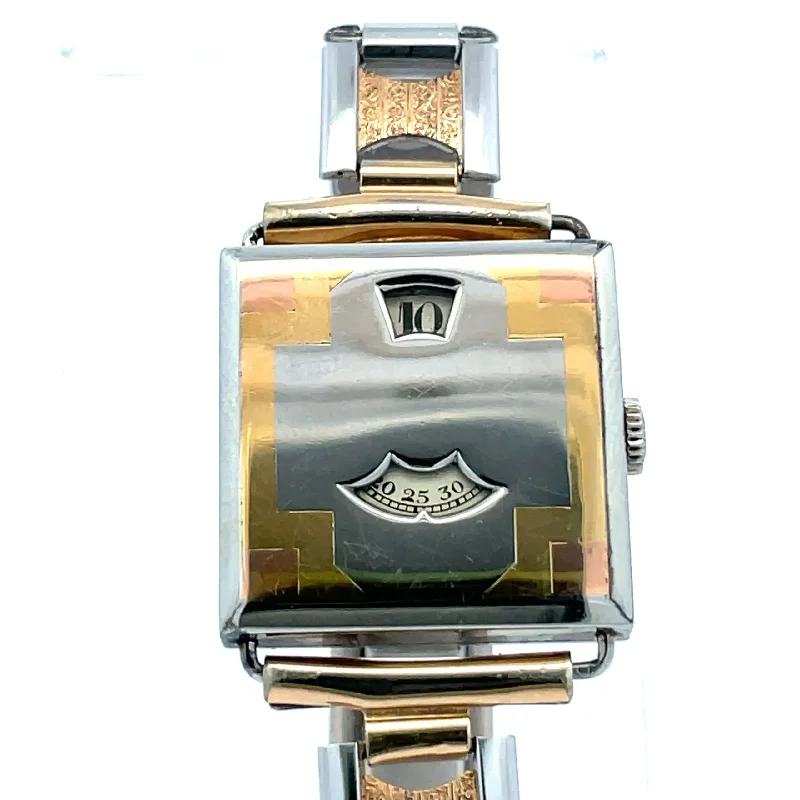 Men’s Watches With Dual Time Zones-Rare 18K Haas Neveux Art Deco Digital Wristwatch