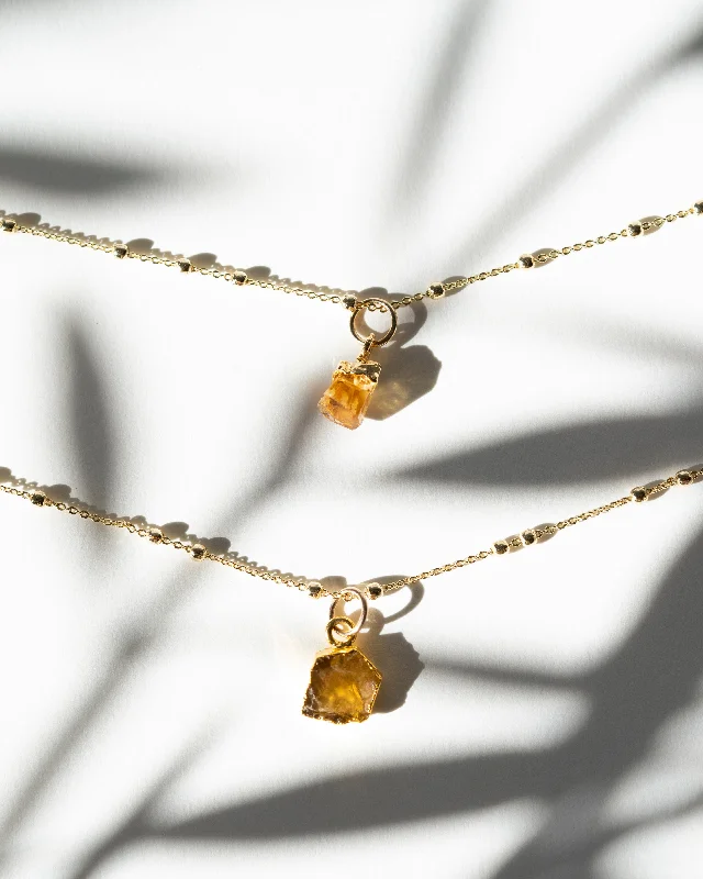 Personalized Chain Necklace For Special Gifts-November | Citrine Necklace